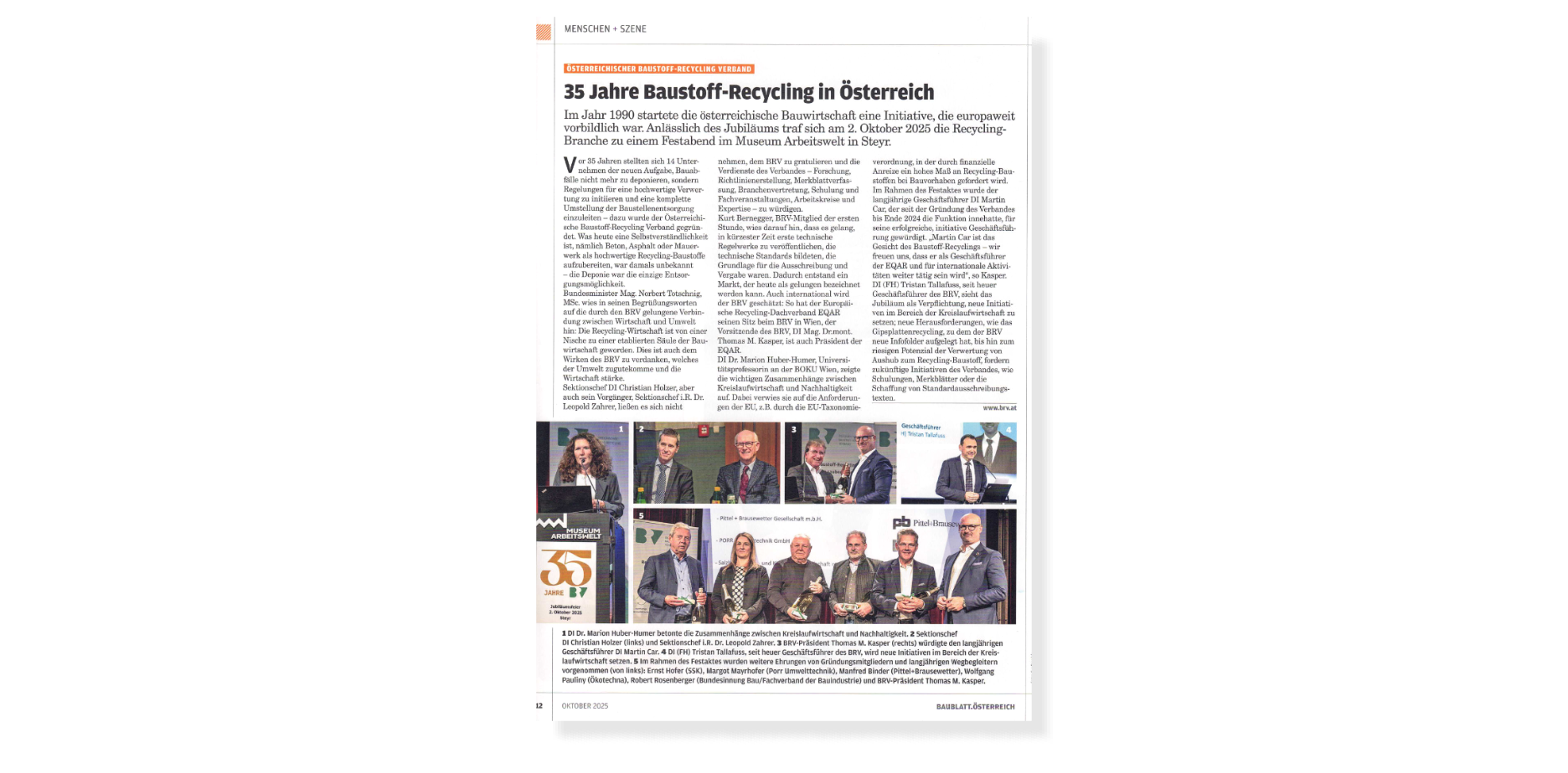 35 Jahre Baustoff- Recycling in Österreich