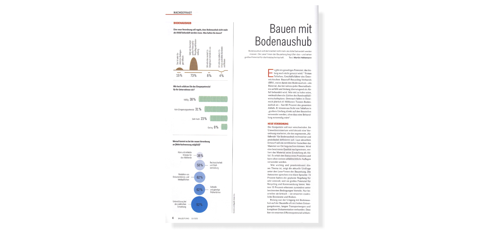 Bauen mit Bodenaushub