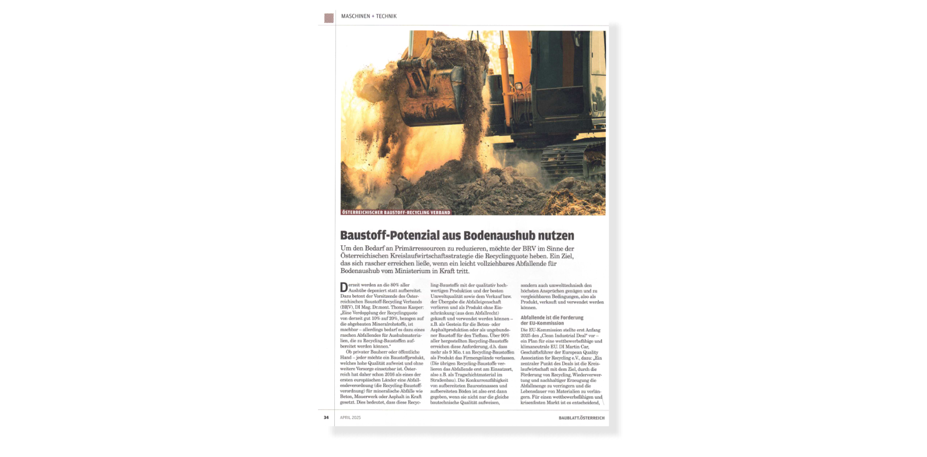 Baustoff-Potenzial aus Bodenaushub nutzen