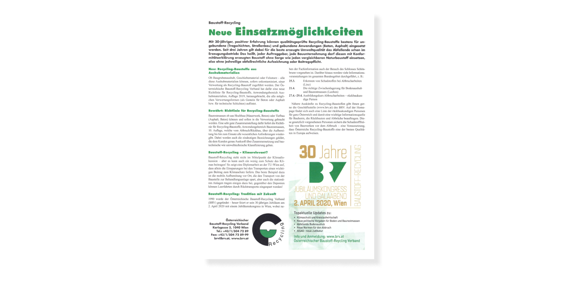 Neue Einsatzmöglichkeiten