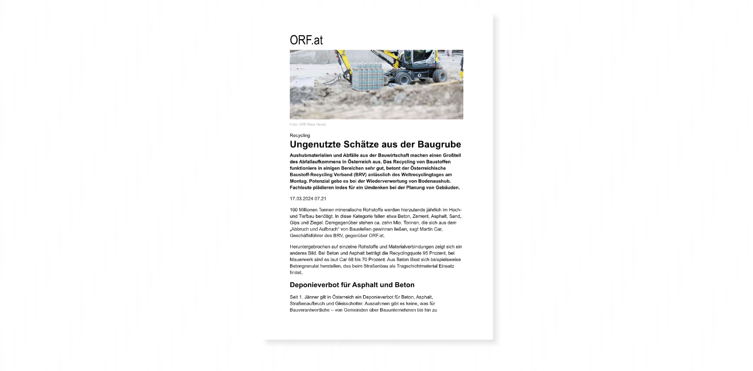 Ungenutzte Schätze aus der Baugrube