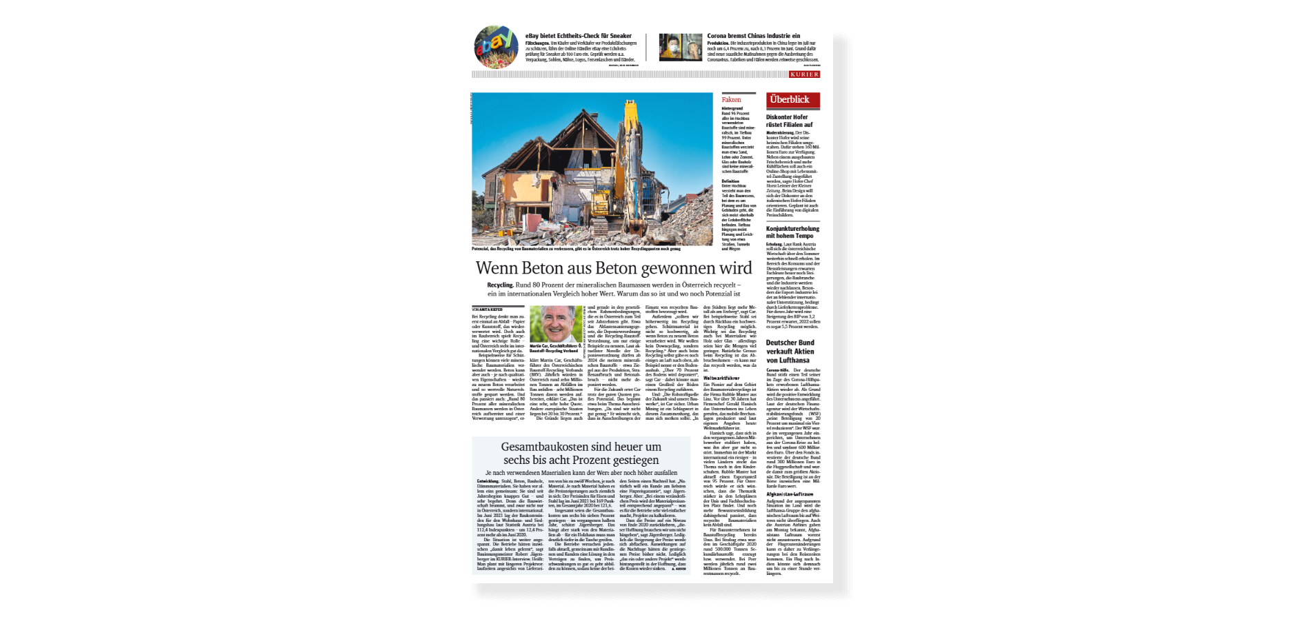 Wenn Beton aus Beton gewonnen wird